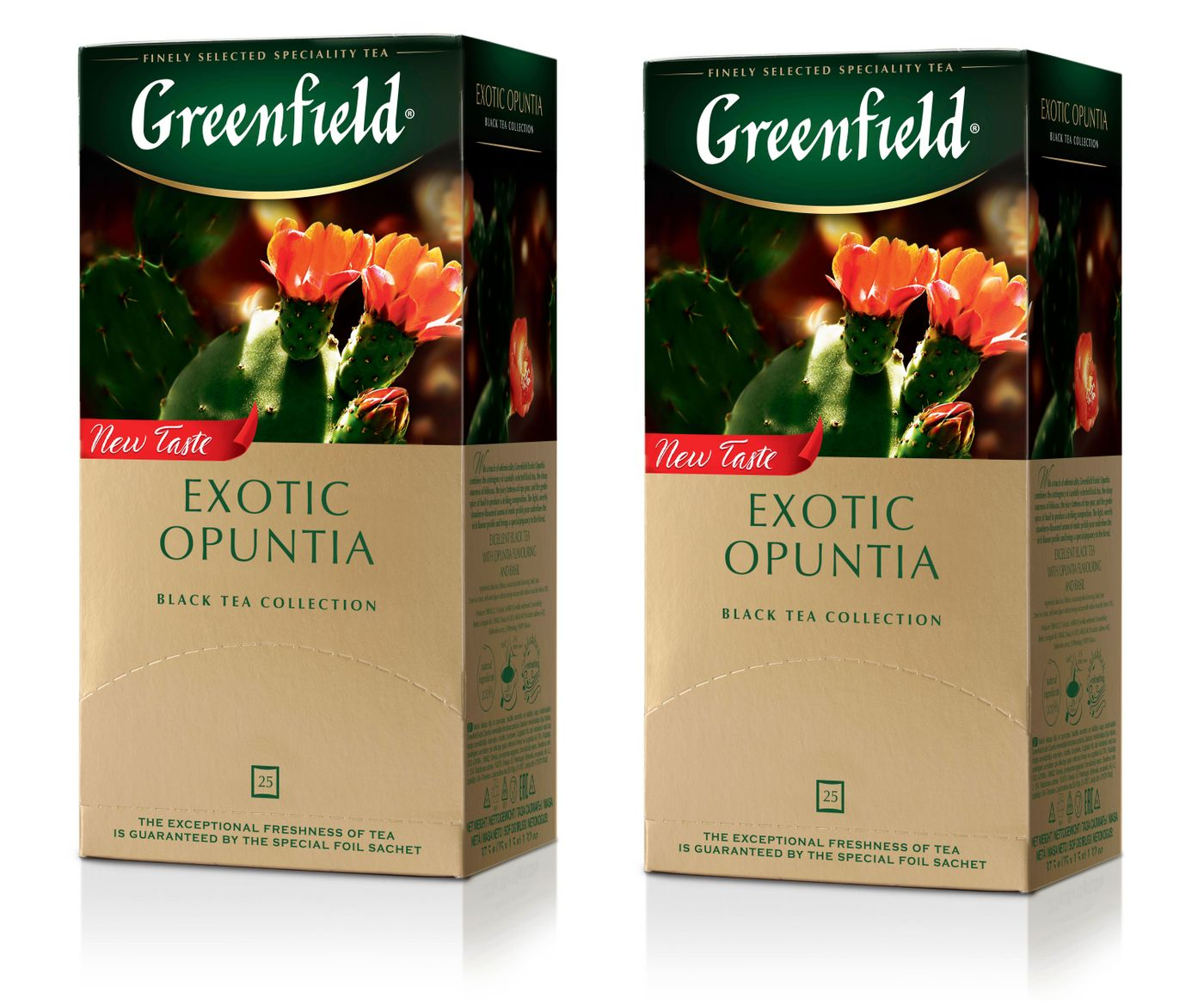 

Чай черный Greenfield Exotic Opuntia, 25 пакетиков по 1,5 г, 2 шт