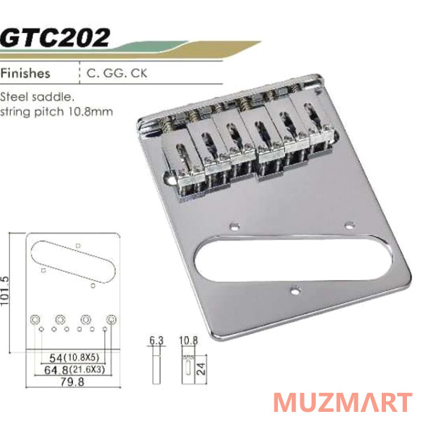 фото Gotoh gtc-202-c бридж для telecaster