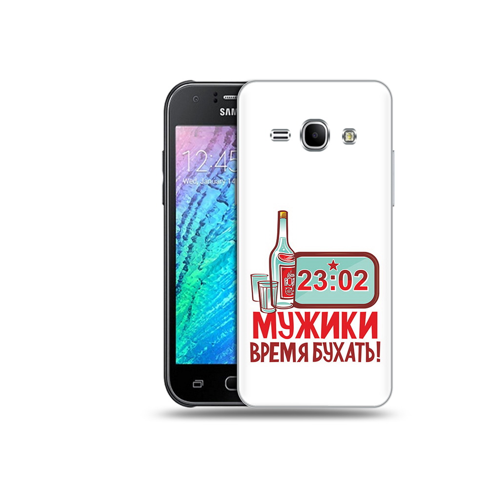 

Чехол MyPads Tocco для Samsung Galaxy J1 23 февраля время пить! (PT26162.569.11), Прозрачный, Tocco