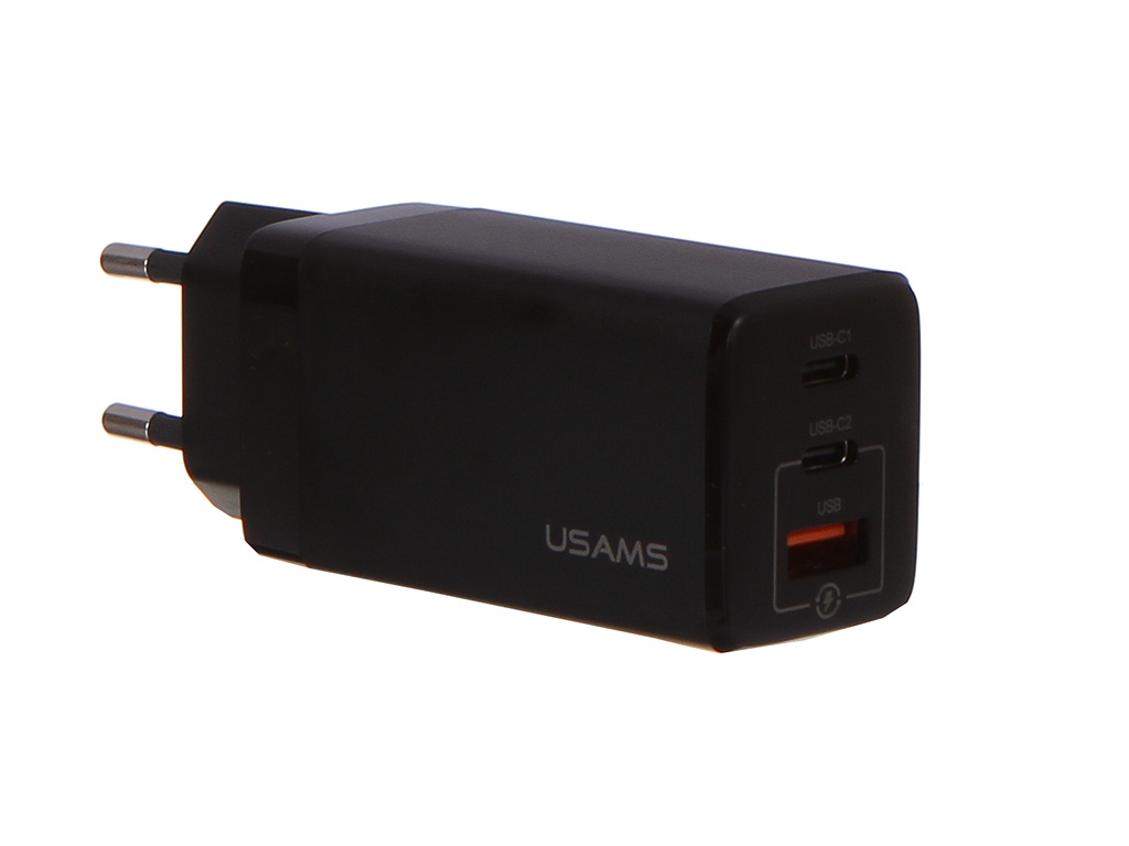 фото Зарядное устройство usams us-cc110 usb type c+1 usb type a black cc110tc01