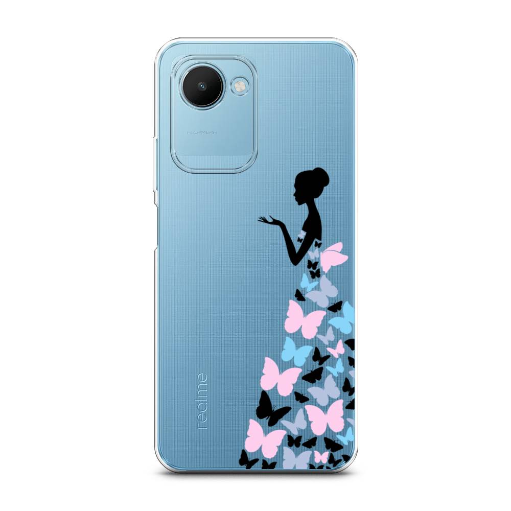

Чехол Awog на Realme C30S 4G "Платье из бабочек", Белый;розовый, 2511650-1