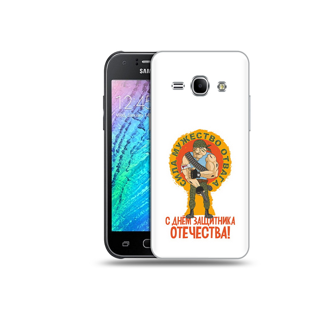 

Чехол MyPads Tocco для Samsung Galaxy J1 23 февраля военный мужчина (PT26162.569.10), Прозрачный, Tocco