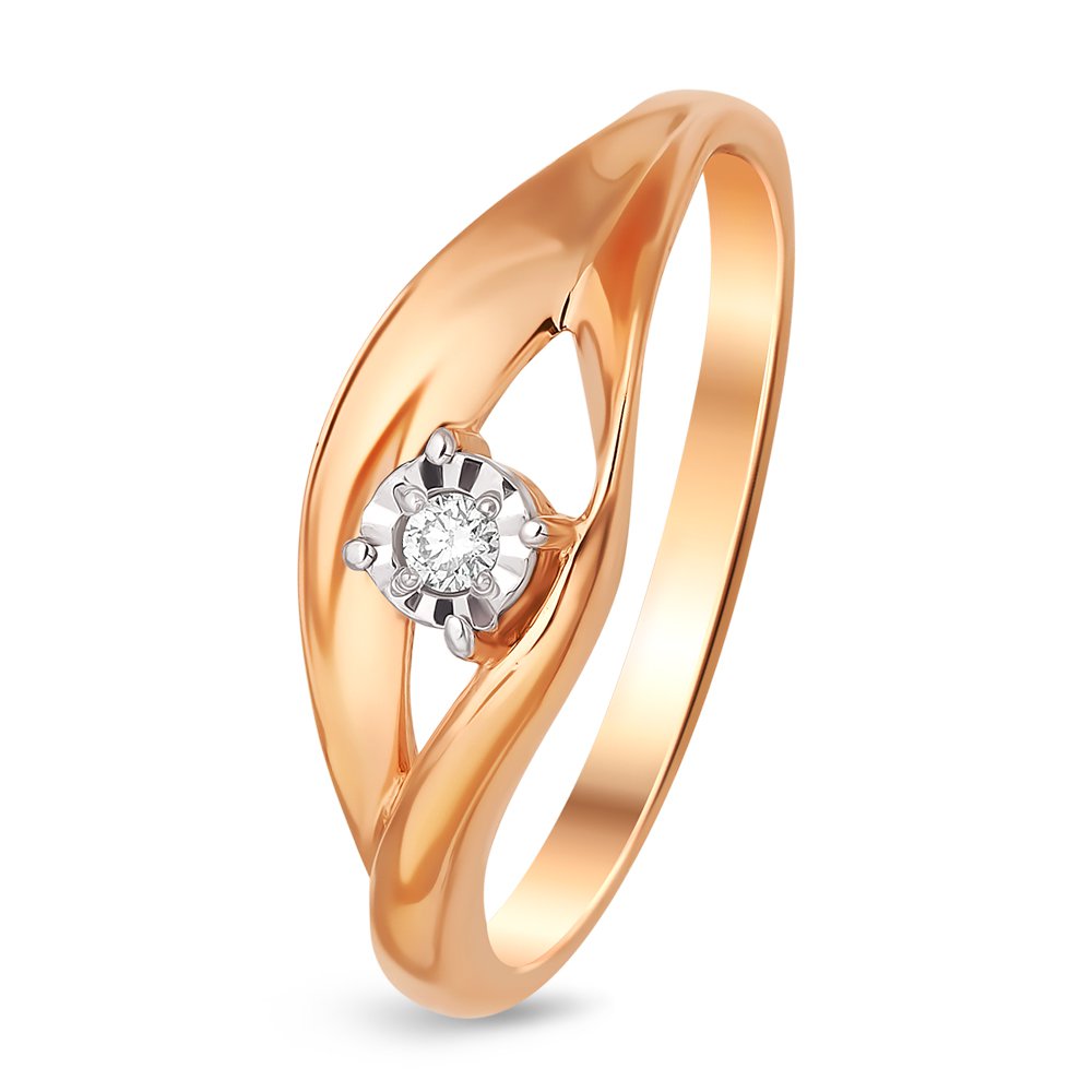 

Кольцо женское из красного золота с бриллиантом 585Gold 101011501, р, 101011501