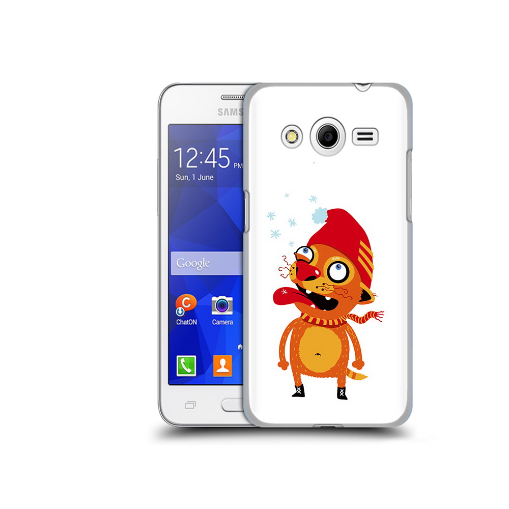 

Чехол MyPads Tocco для Samsung Galaxy Core 2 Зимний кот (PT7707.568.88), Прозрачный, Tocco