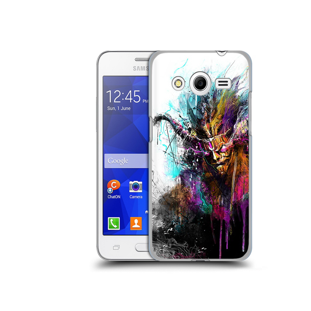 

Чехол MyPads Tocco для Samsung Galaxy Core 2 яркий дьявол (PT7707.568.709), Прозрачный, Tocco