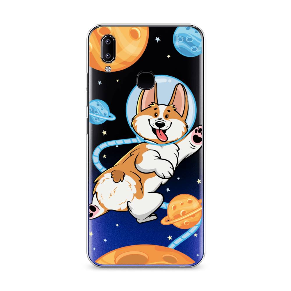 

Чехол на Vivo Y93 "Корги-космонавт", Голубой;бежевый;белый, 263950-1