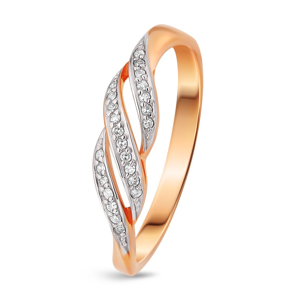 

Кольцо женское из красного золота с бриллиантом 585Gold 101011270, р, 101011270