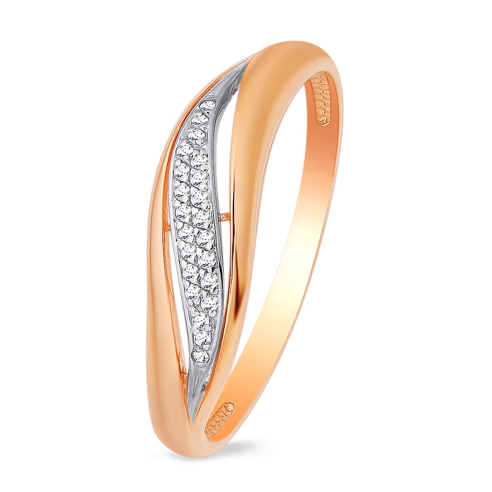 

Кольцо женское из красного золота с бриллиантом 585Gold 101011266, р, 101011266