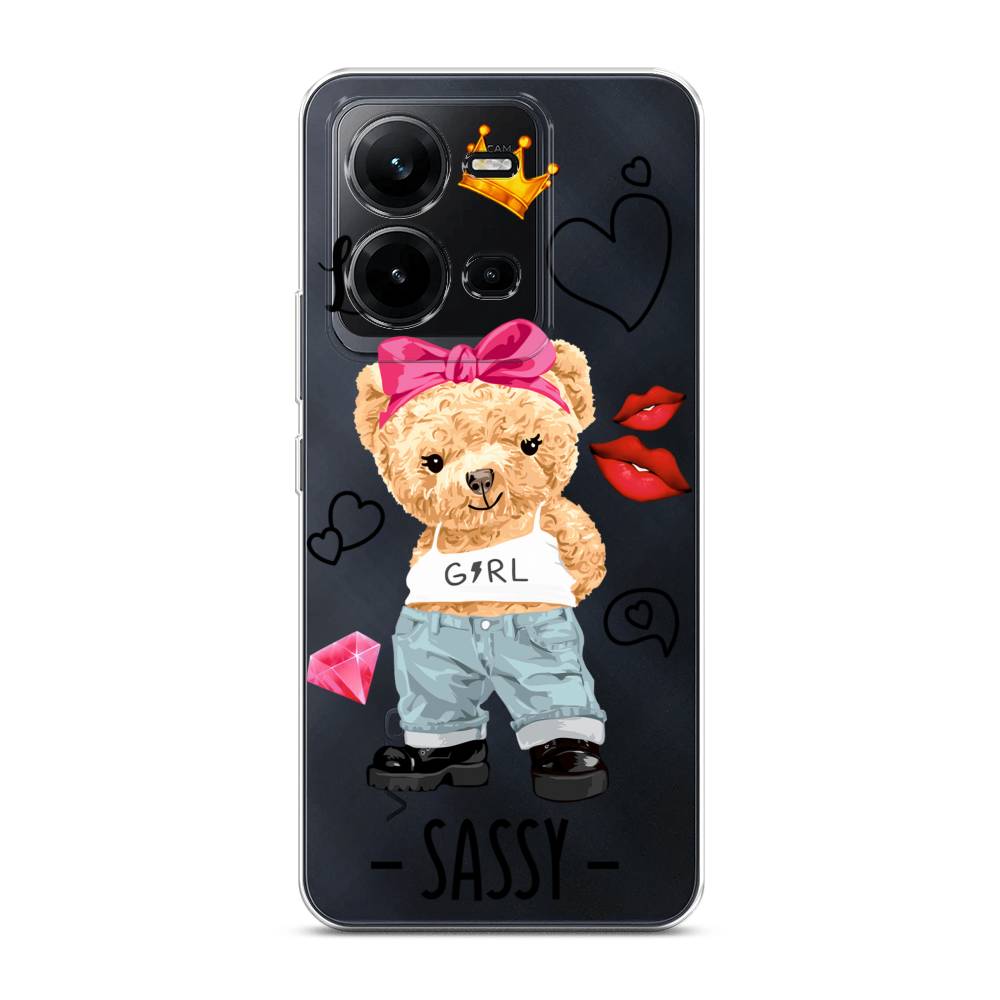 

Чехол на Vivo V25 "Sugar Mommy", Голубой;белый;розовый, 267750-6