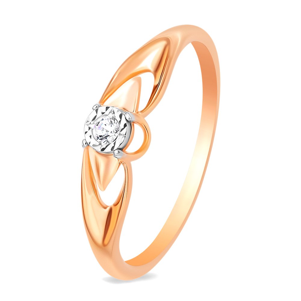 

Кольцо женское из красного золота с бриллиантом 585Gold 101008528, р. 17,5, 101008528