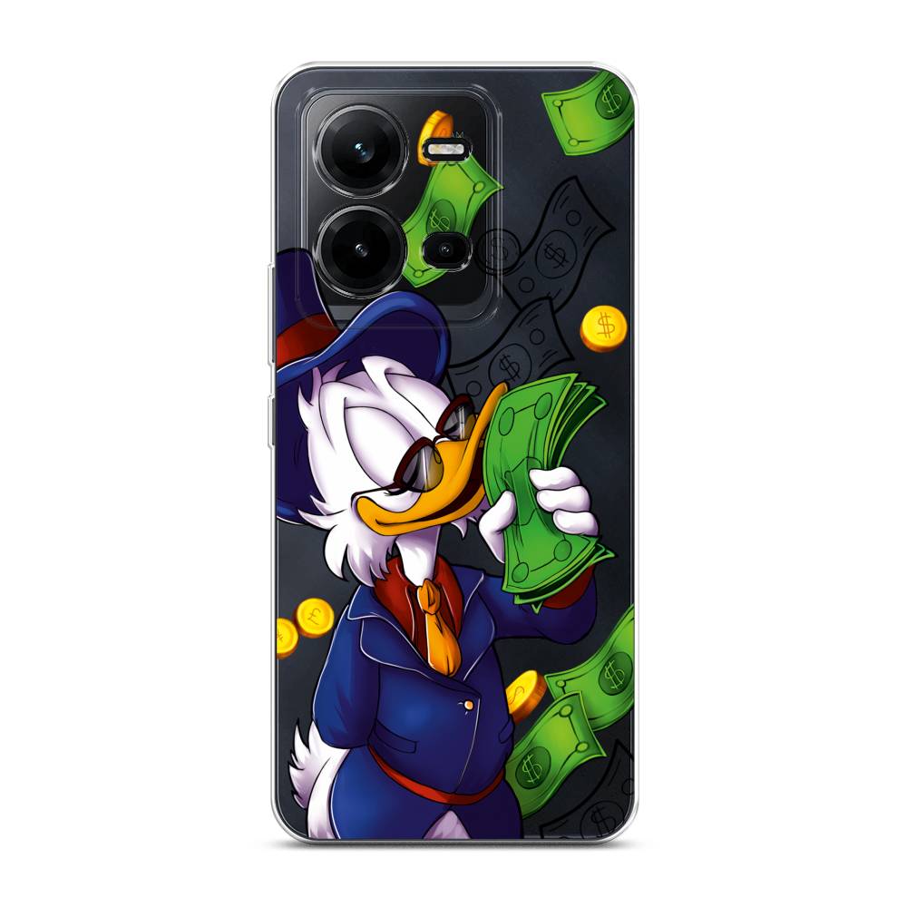 

Чехол на Vivo V25 "Scrooge McDuck with Money", Синий;зеленый;белый, 267750-6