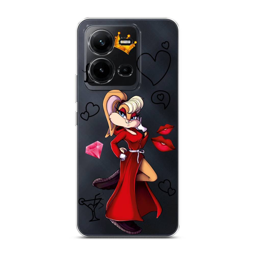 

Чехол на Vivo V25 "Rich Lola Bunny", Красный;бежевый;оранжевый, 267750-6