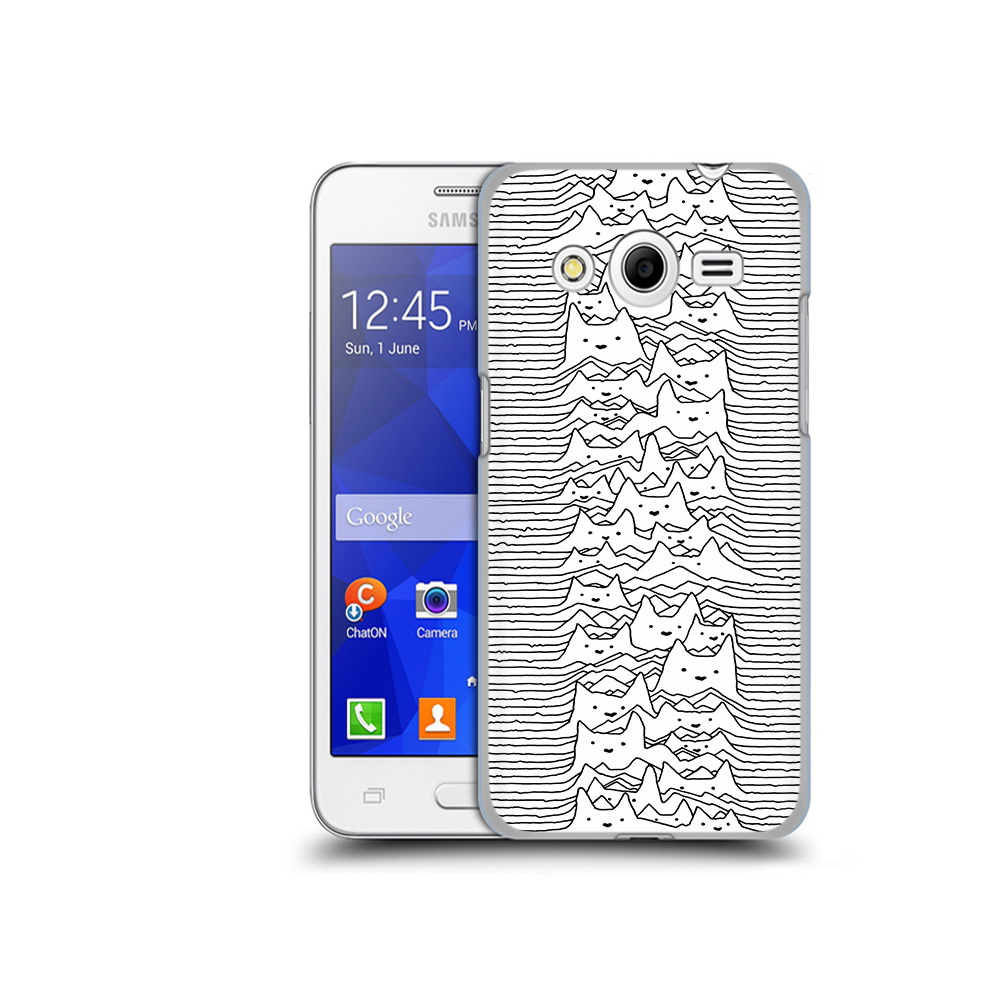 

Чехол MyPads Tocco для Samsung Galaxy Core 2 черно белые коты 3D (PT7707.568.682), Прозрачный, Tocco