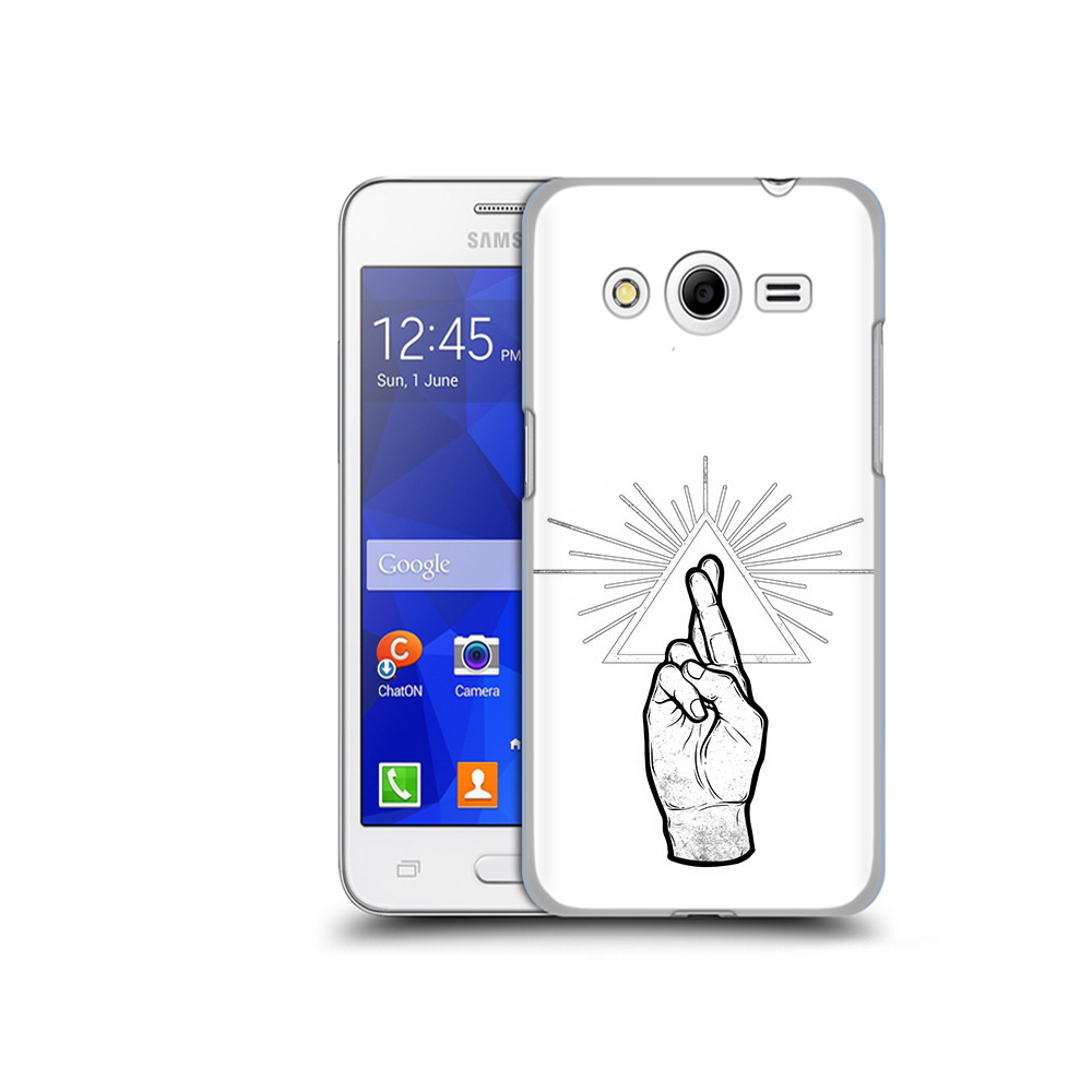 

Чехол MyPads Tocco для Samsung Galaxy Core 2 черно белая рука (PT7707.568.681), Прозрачный, Tocco