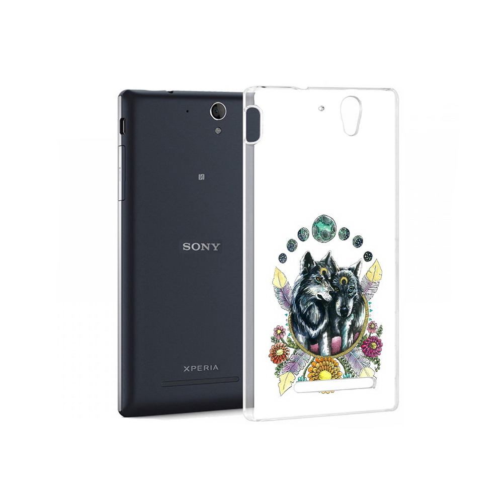 

Чехол MyPads Tocco для Sony Xperia C3 красивые волки абстракция (PT18760.251.408), Прозрачный, Tocco