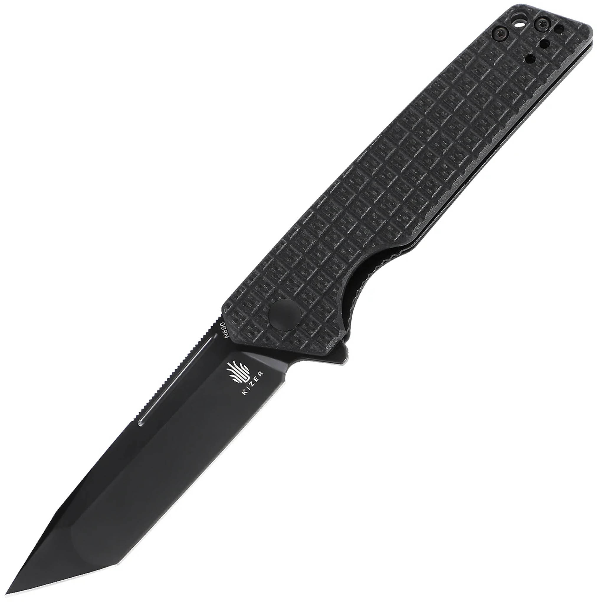 

Складной нож Kizer Knives Lan сталь N690, черная G10