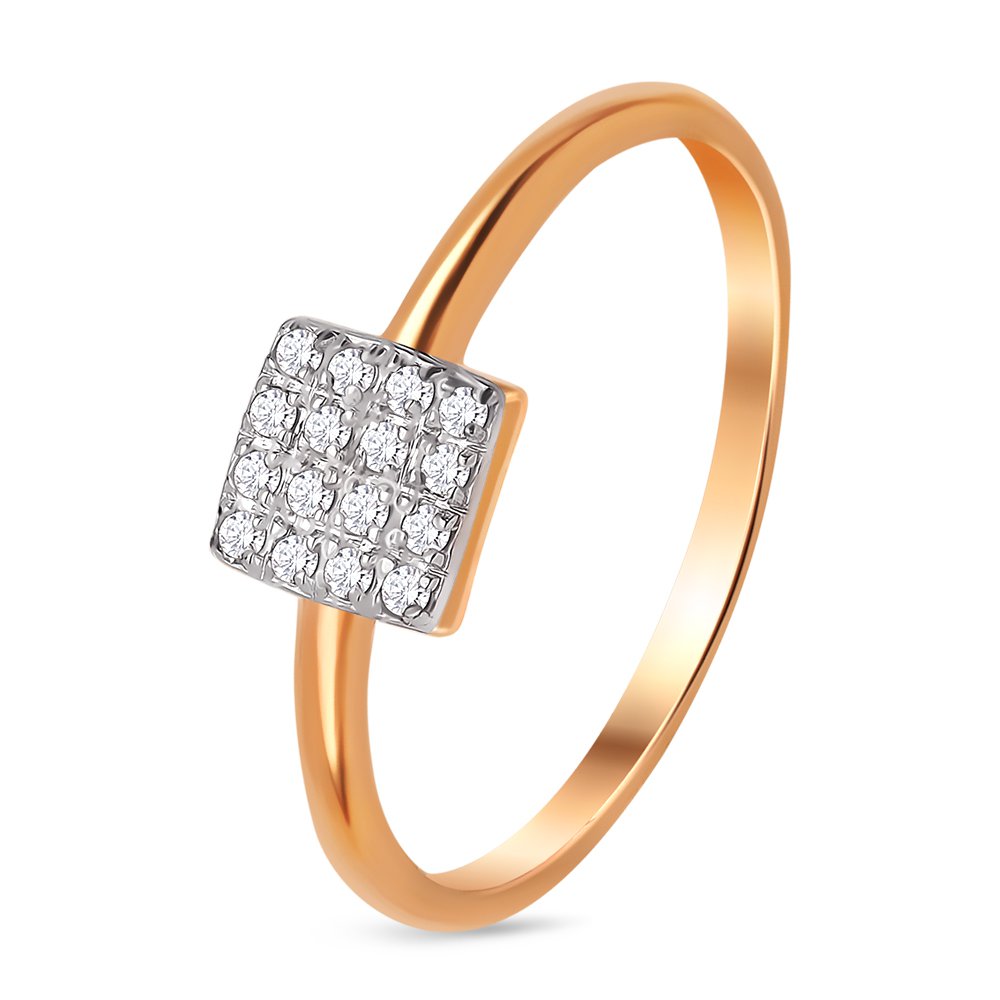 

Кольцо женское из красного золота с бриллиантом 585Gold 101011961, р, 101011961