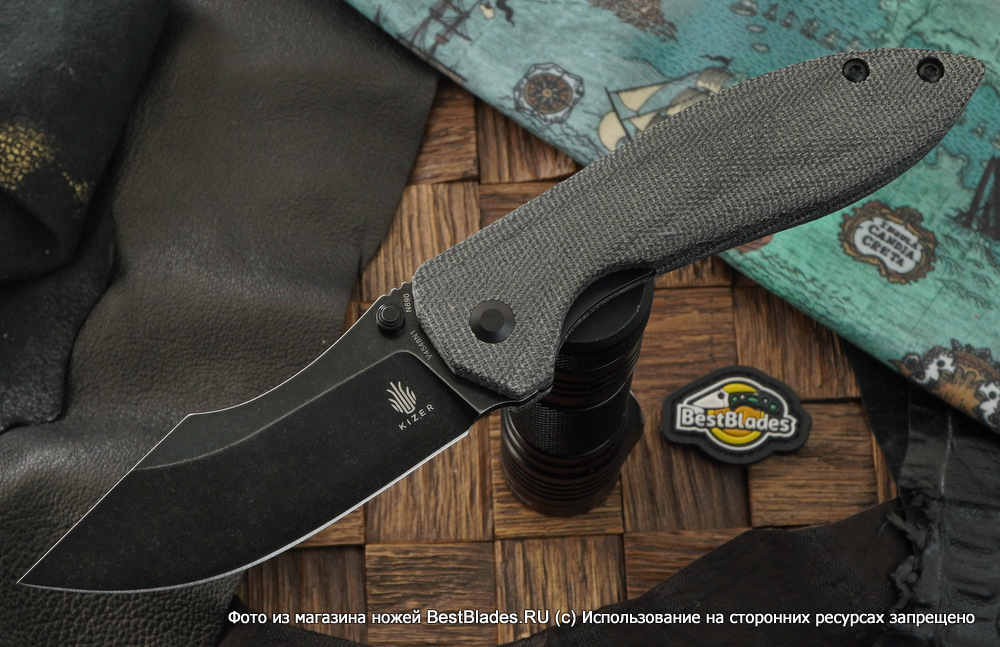

Складной нож Kizer Knives Pelican Mini сталь N690, микарта, Серый, Pelican Mini