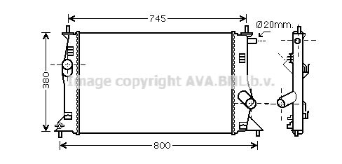 

Радиатор охлаждения двигателя AVA QUALITY COOLING MZ2183