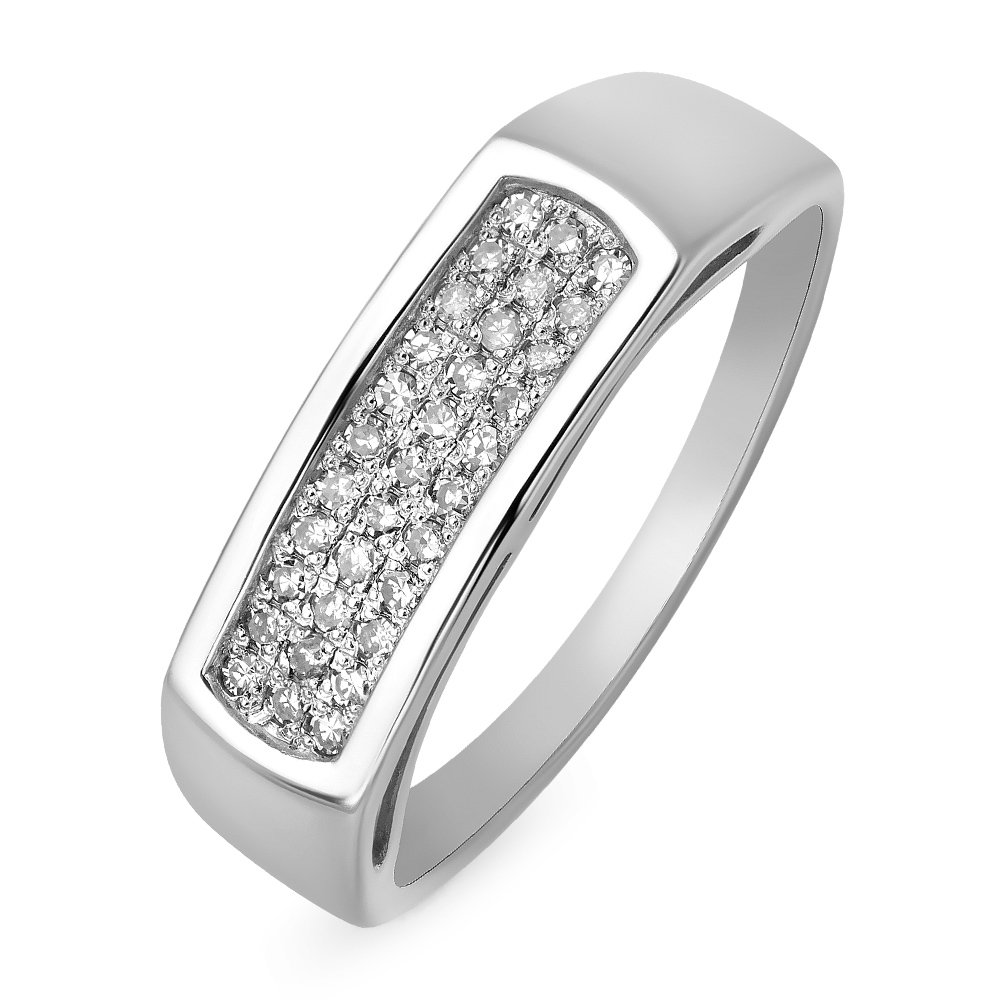 

Кольцо женское из белого золота с бриллиантом 585Gold 101014210, р, 101014210