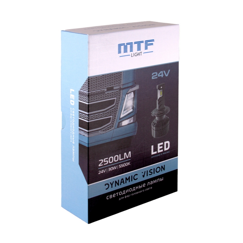 

Комплект светодиодных ламп MTF Light DYNAMIC VISION H3 24 В, 28W, 2500lm, 5500K