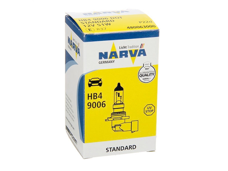 

Галогенная лампа HB4/9006 12 В 60W NARVA 48006