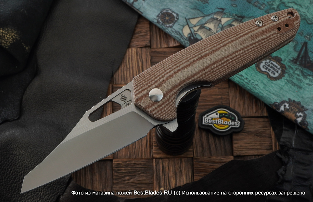 

Складной нож Kizer Knives Horn сталь N690, микарта