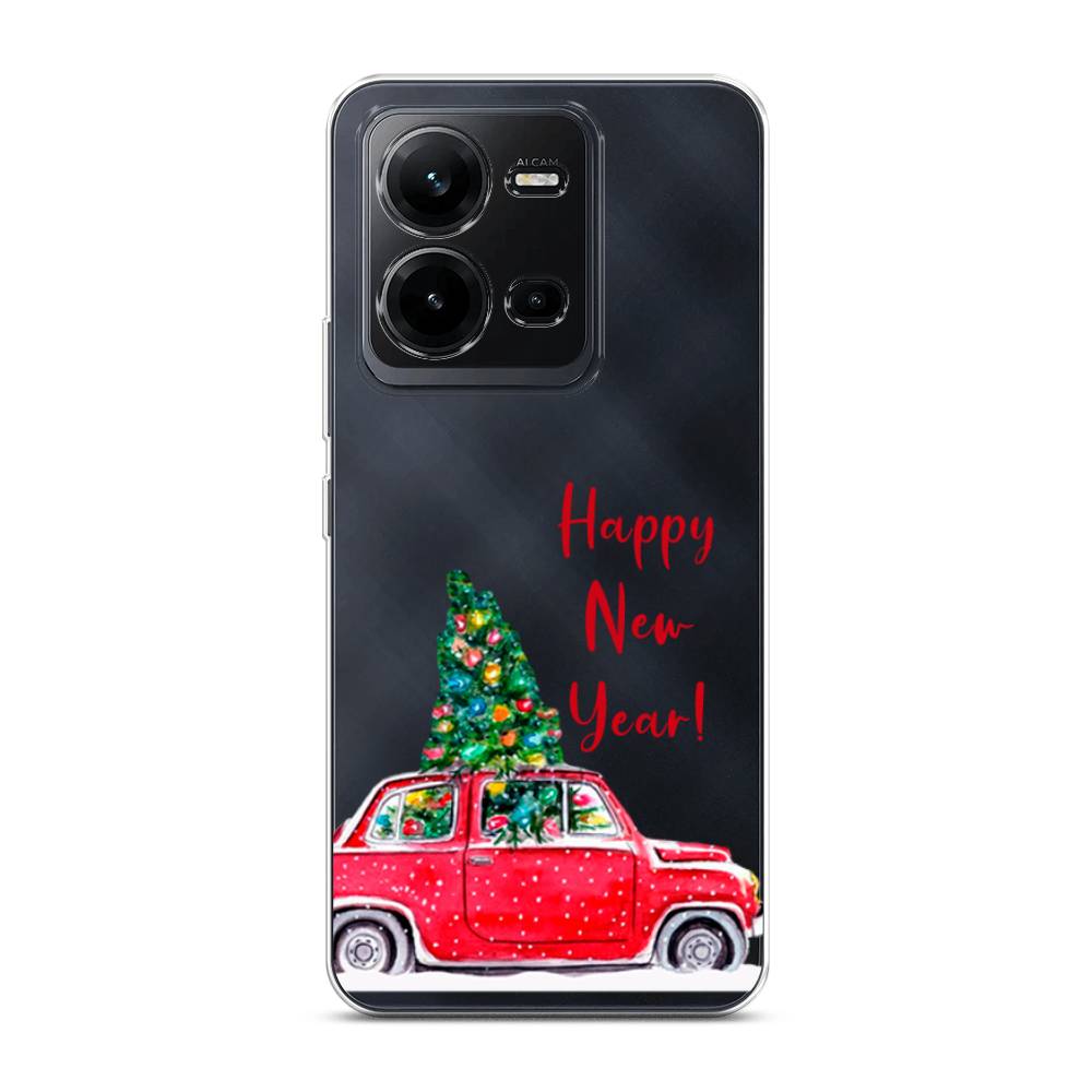 

Чехол на Vivo V25 "Happy New Year", Красный;зеленый, 267750-5