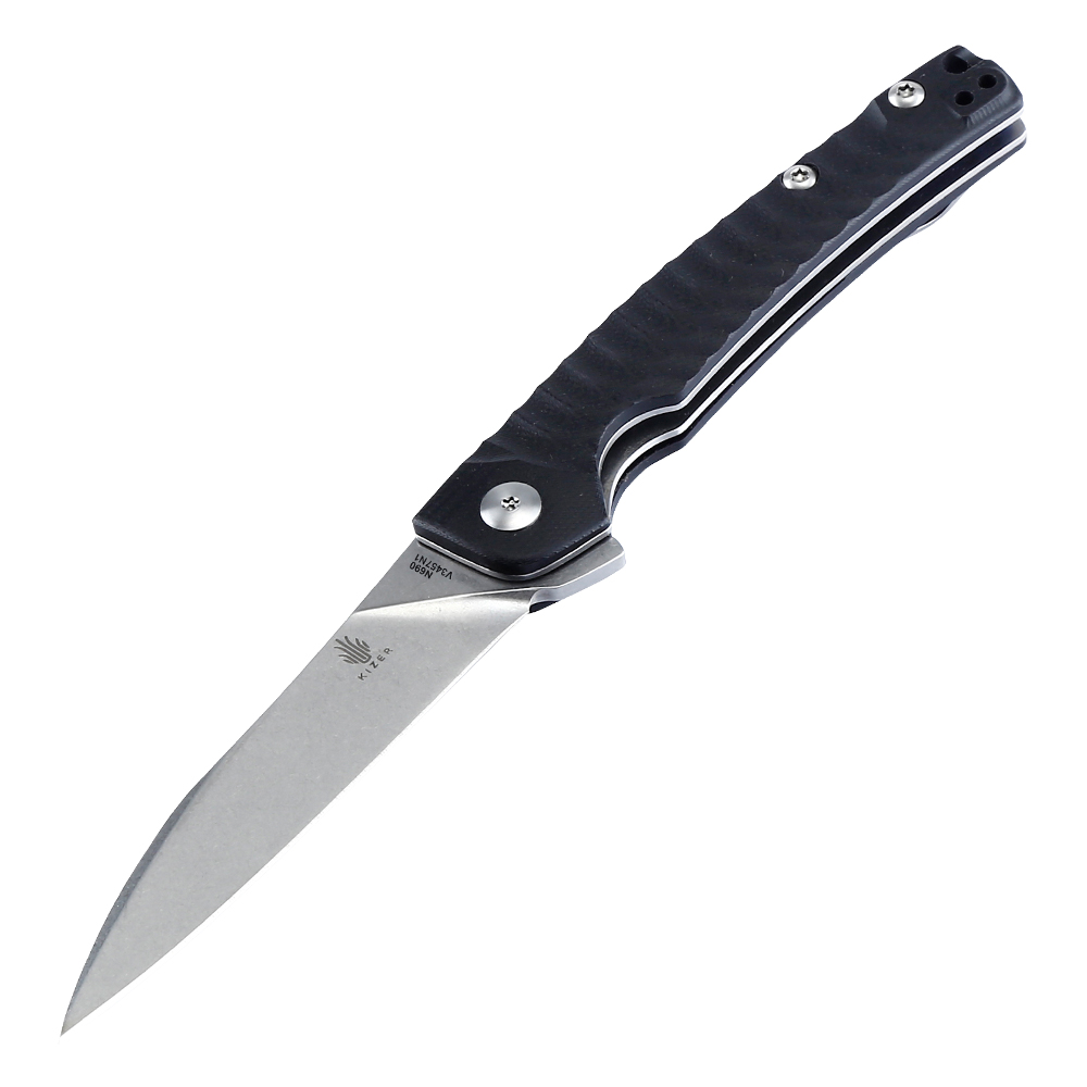 

Складной нож Kizer Knives Splinter сталь N690, черная G-10, Черный, Splinter