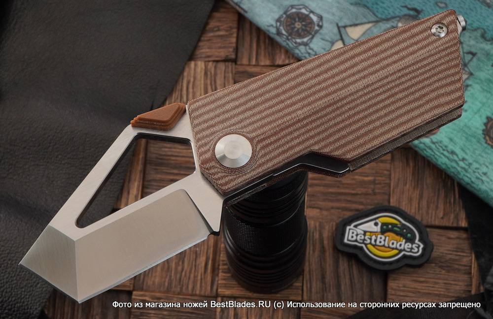 

Складной нож Kizer Knives Cyber Blade сталь M390, коричневая микарта, Коричневый, Cyber Blade