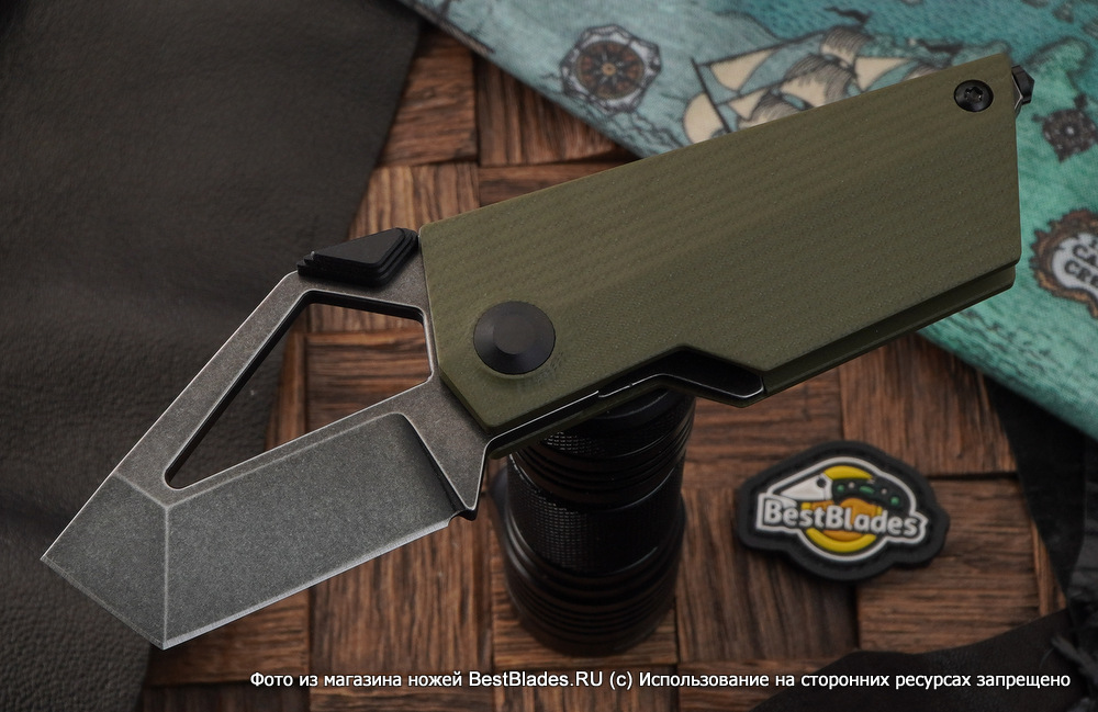 

Складной нож Kizer Knives Cyber Blade сталь M390, зеленая G-10, Зеленый, Cyber Blade