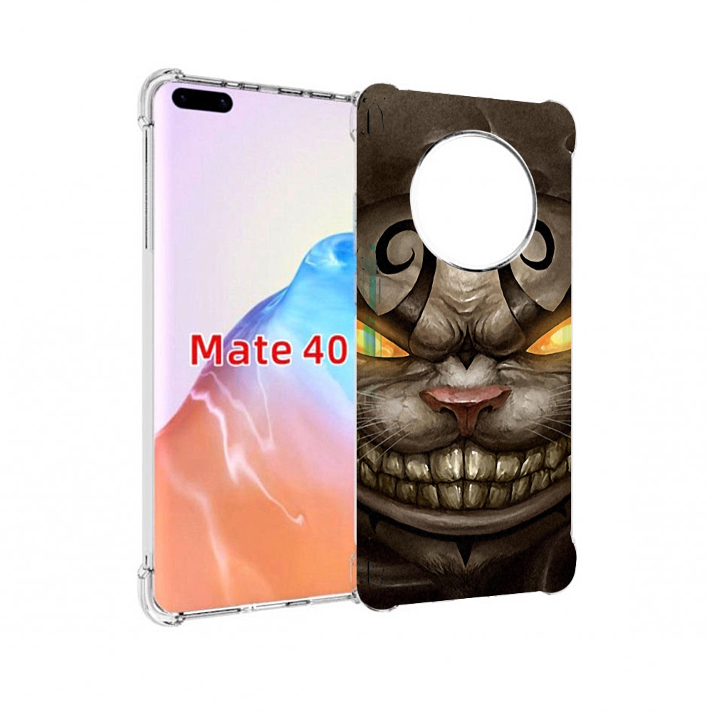 

Чехол MyPads Tocco для Huawei Mate 40 злой котик с желтыми глазами, Прозрачный, Tocco