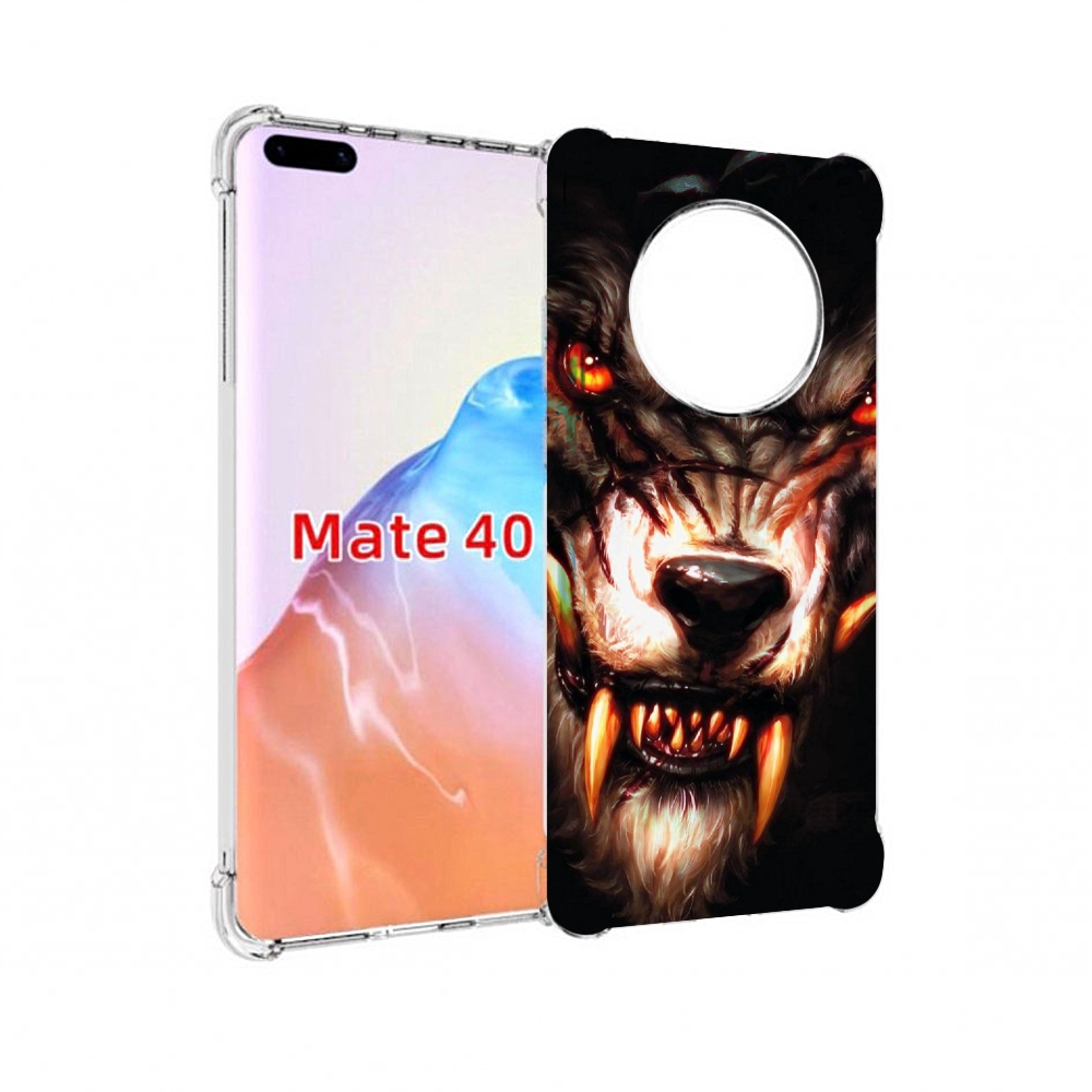 

Чехол MyPads Tocco для Huawei Mate 40 злой голодный волк мужской, Прозрачный, Tocco