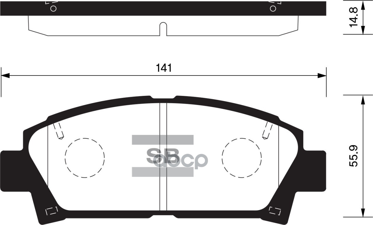 

Комплект тормозных колодок Sangsin brake SP1466