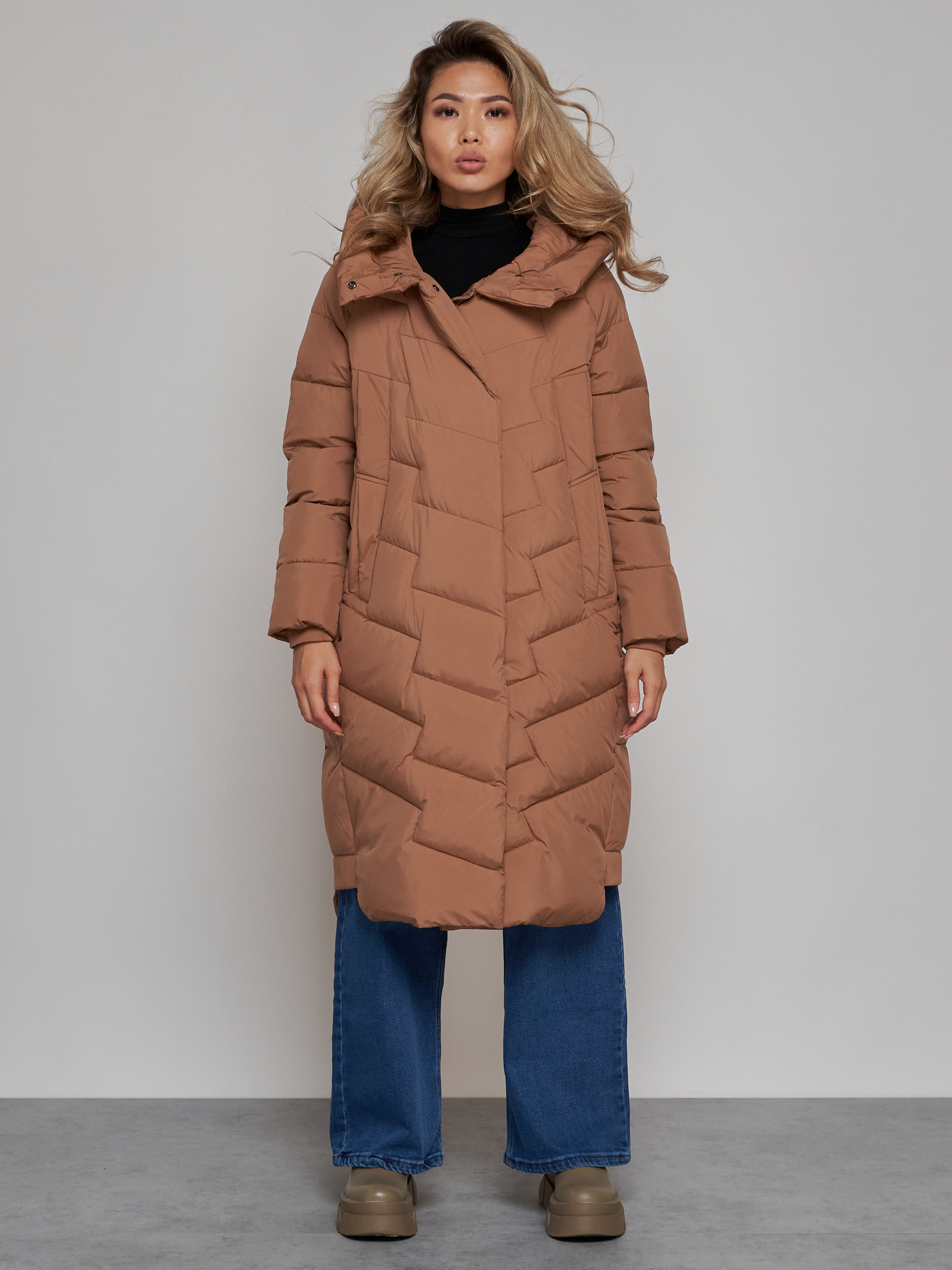 Пальто женское MTFORCE 52355 коричневое M