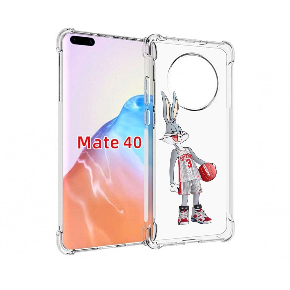 

Чехол MyPads Tocco для Huawei Mate 40 заяц-баскетболист женский, Прозрачный, Tocco