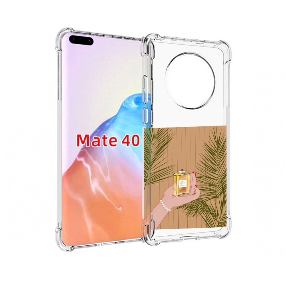 

Чехол MyPads Tocco для Huawei Mate 40 запах-шанель-номер-5, Прозрачный, Tocco