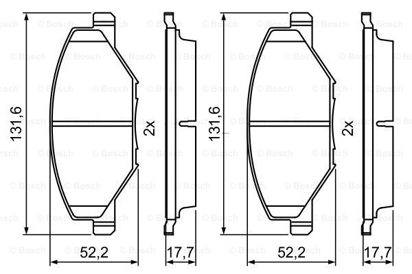 

Тормозные колодки Bosch дисковые 986495390