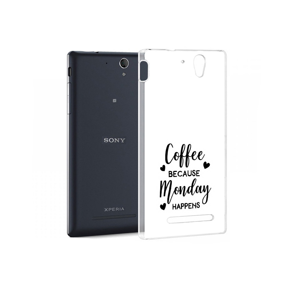 

Чехол MyPads Tocco для Sony Xperia C3 кофе и понедельник стал счастливым (PT18760.251.402), Прозрачный, Tocco