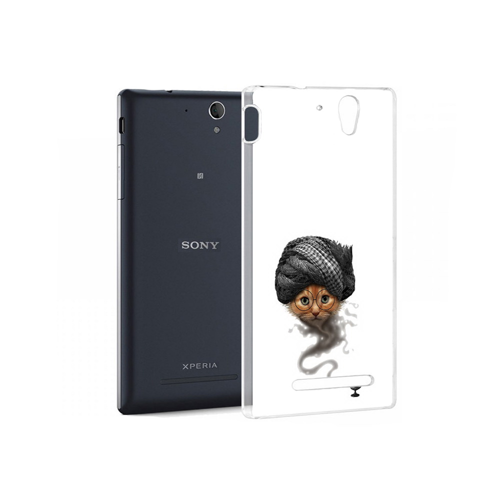 

Чехол MyPads Tocco для Sony Xperia C3 кот джин (PT18760.251.398), Прозрачный, Tocco