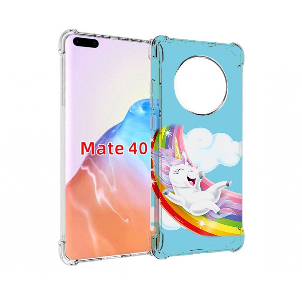 

Чехол MyPads Tocco для Huawei Mate 40 единорог-на-радуге, Прозрачный, Tocco