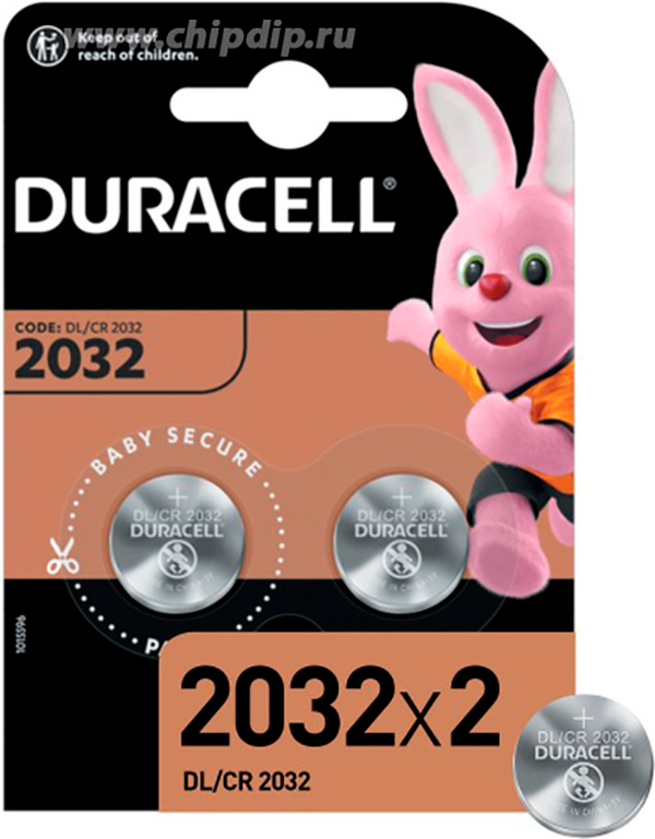 

5000394054967_элемент Питания! Cr2032 3v Литиевый Duracell (К-Кт 2шт) 16115 DURACELL арт.5