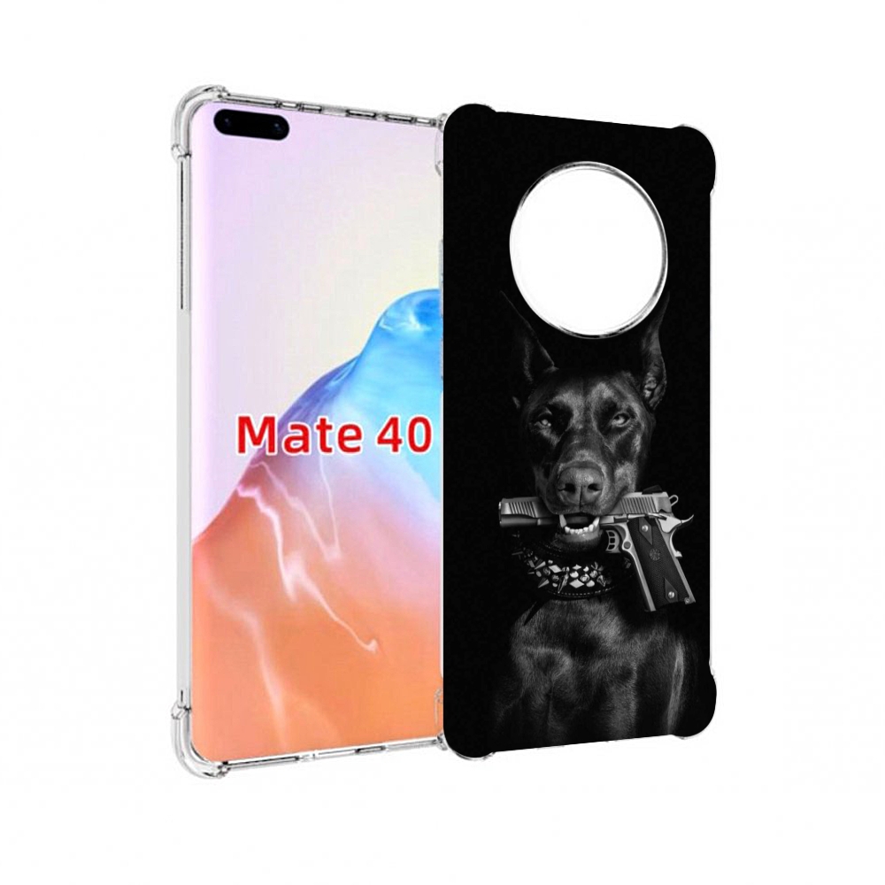

Чехол MyPads Tocco для Huawei Mate 40 доберман мужской, Прозрачный, Tocco