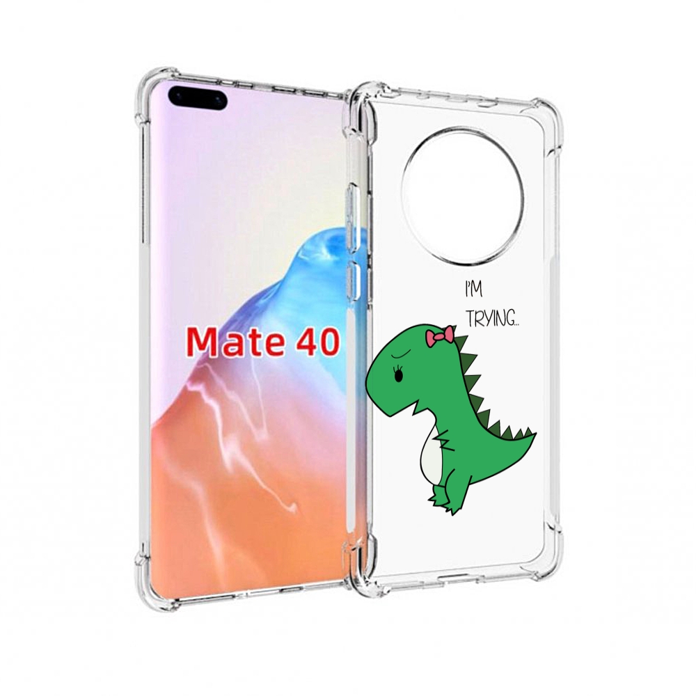 

Чехол MyPads Tocco для Huawei Mate 40 динозаврик-девочка, Прозрачный, Tocco