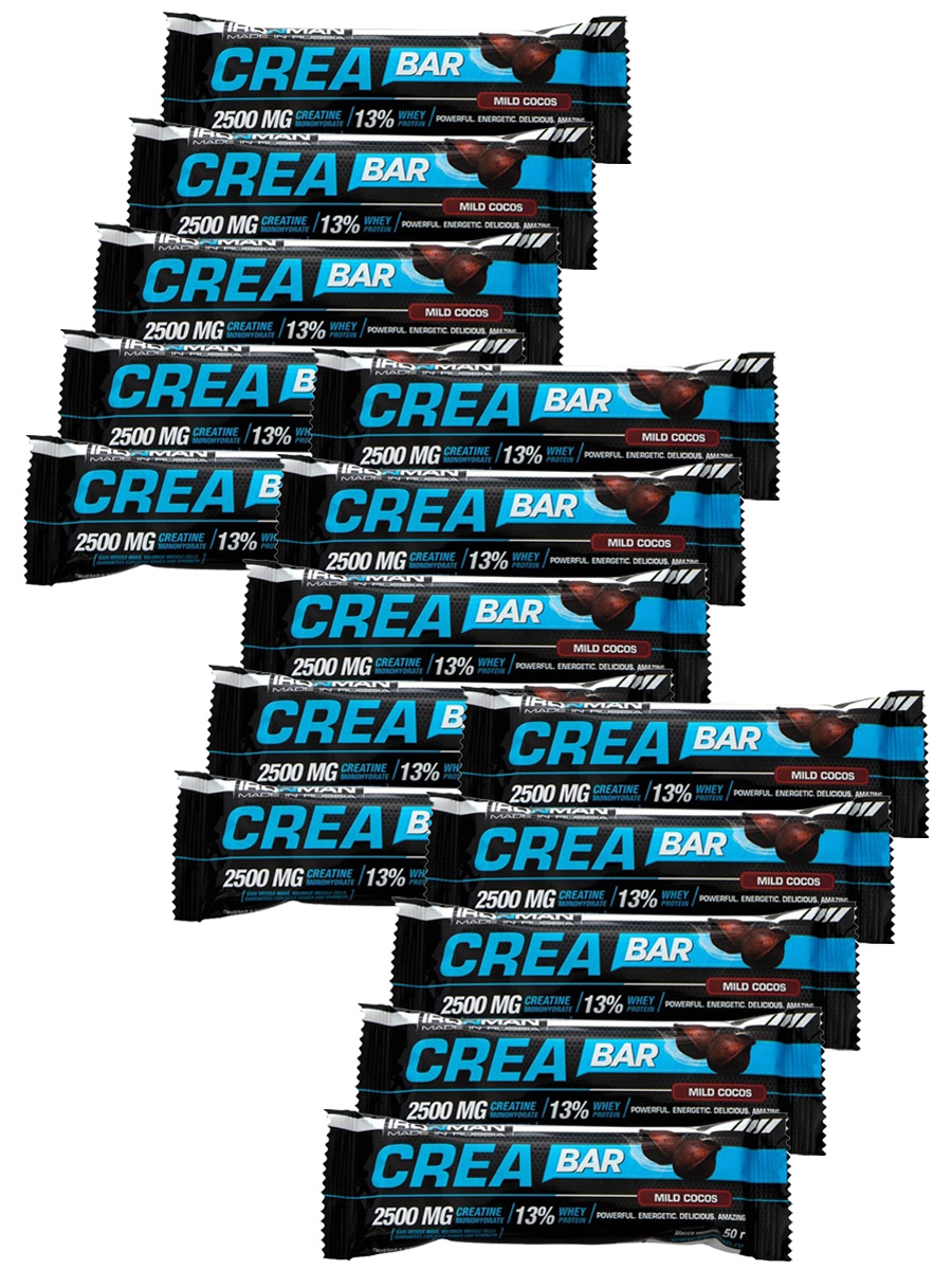 

Протеиновый батончик Ironman Crea Protein bar (Кокос) 15х50г