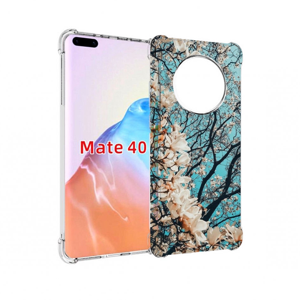 

Чехол MyPads Tocco для Huawei Mate 40 дерево-с-цветочками, Прозрачный, Tocco