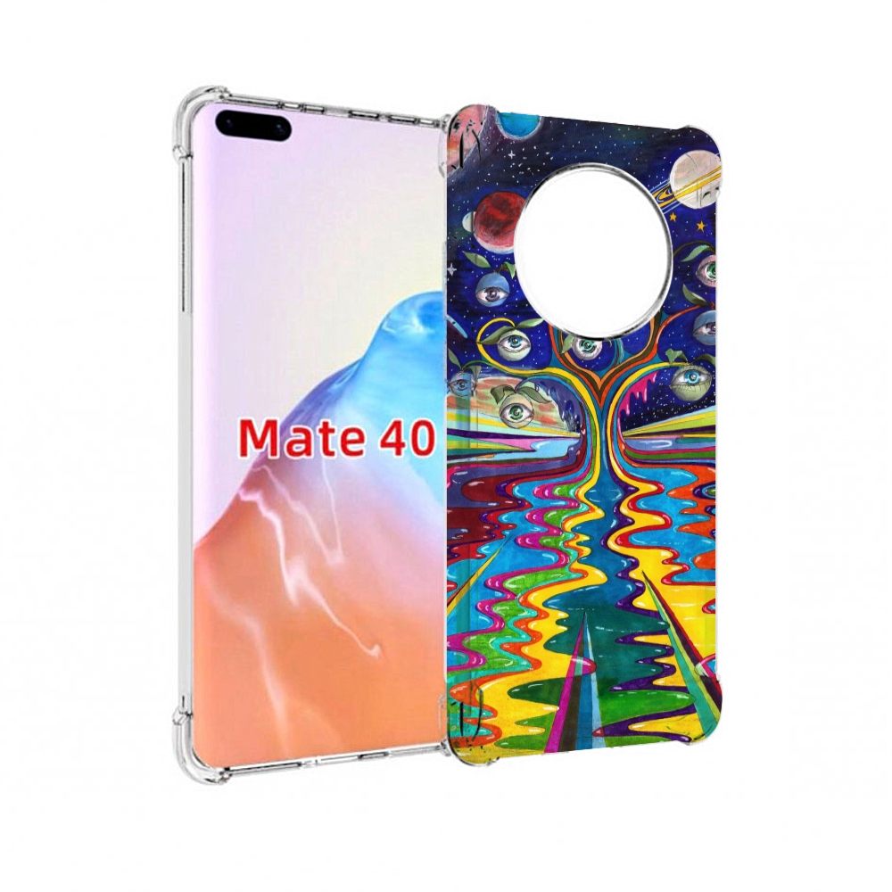 

Чехол MyPads Tocco для Huawei Mate 40 дерево с глазами акварель, Прозрачный, Tocco