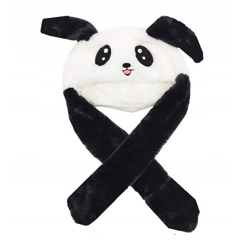 фото Светодиодная шапка с подвижными ушками панда 111692 nobrand