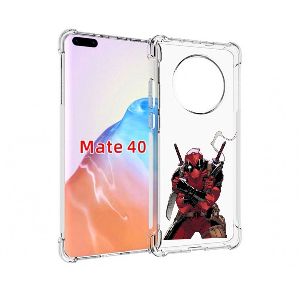 

Чехол MyPads Tocco для Huawei Mate 40 дедпул-подмигивает, Прозрачный, Tocco