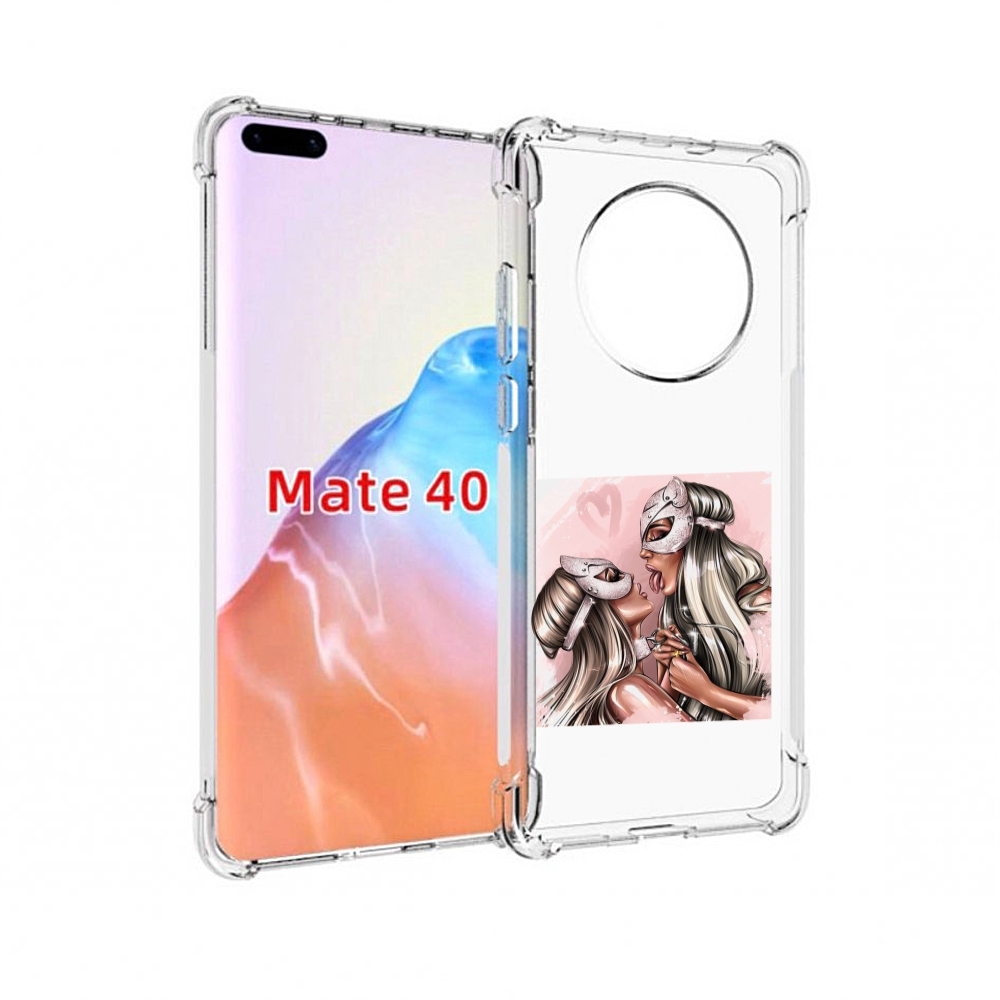 

Чехол MyPads Tocco для Huawei Mate 40 девушки-поцелуй женский, Прозрачный, Tocco